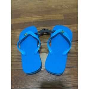 Havaianas Blue Flip-Flops Brazil Flag 35/36 US 6 NWT